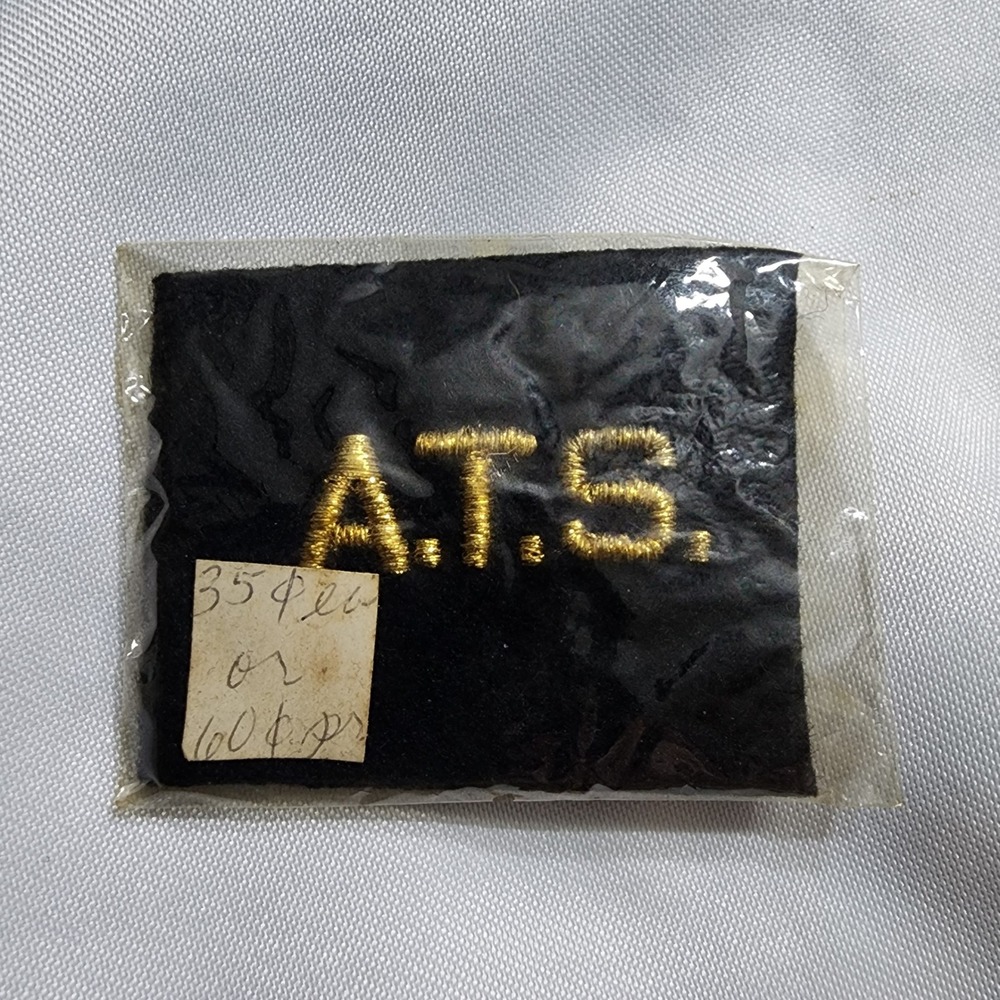 Vintage Gemsco ATS Auxiliary Territorial Service Bullion Patch Gold Embroidery